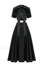 Aisha Sequin Bow Charming Lace Up Set