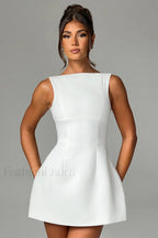 Alana Elegant Mini Dress M / Ivory