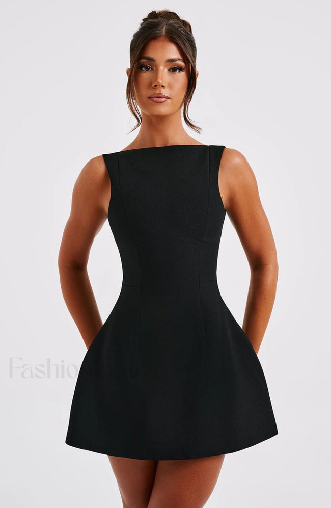 Alana Mini Graceful Dress Black XS Dress Main image