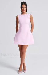 Alana Mini Graceful Dress Blush Dress