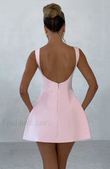 Alana Mini Graceful Dress Blush Dress