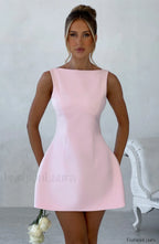 Alana Mini Graceful Dress Blush Dress