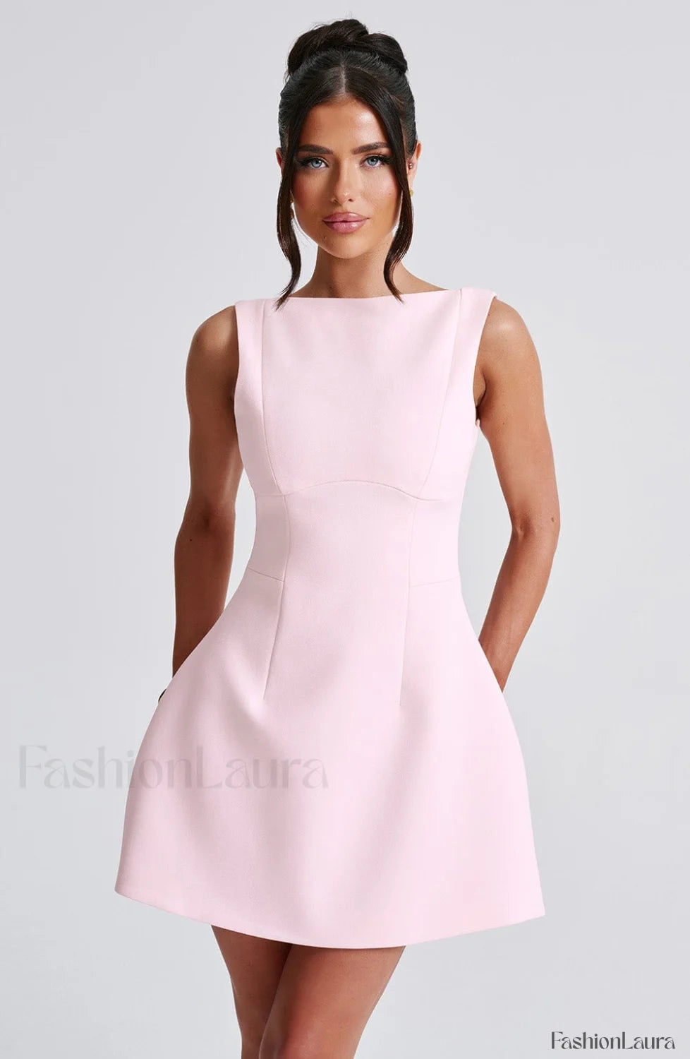 Alana Mini Graceful Dress Blush Dress