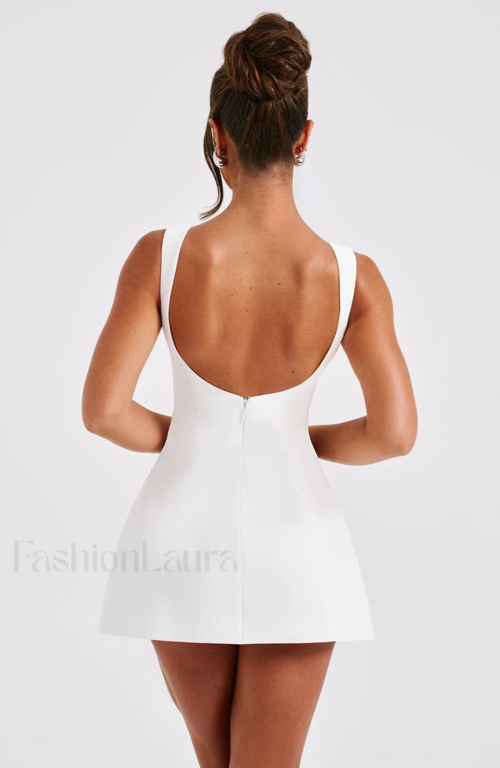 Alana Mini Graceful Dress - Ivory Secondary image