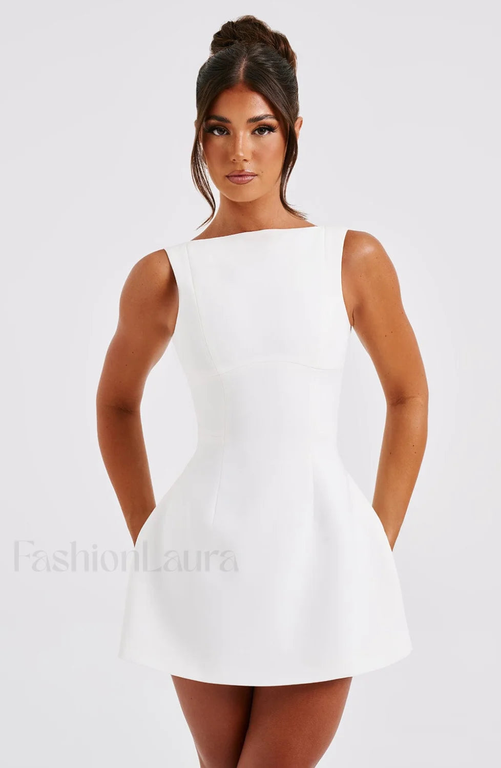 Alana Mini Graceful Dress Ivory Dress