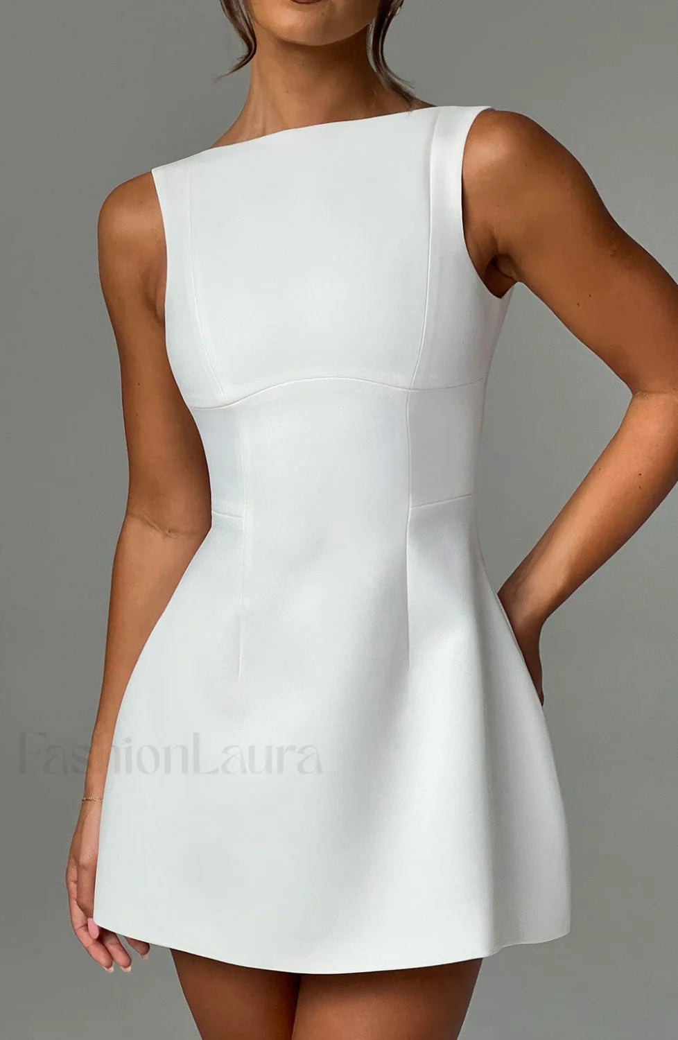 Alana Mini Graceful Dress Ivory Dress
