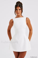 Alana Mini Graceful Dress Ivory Dress
