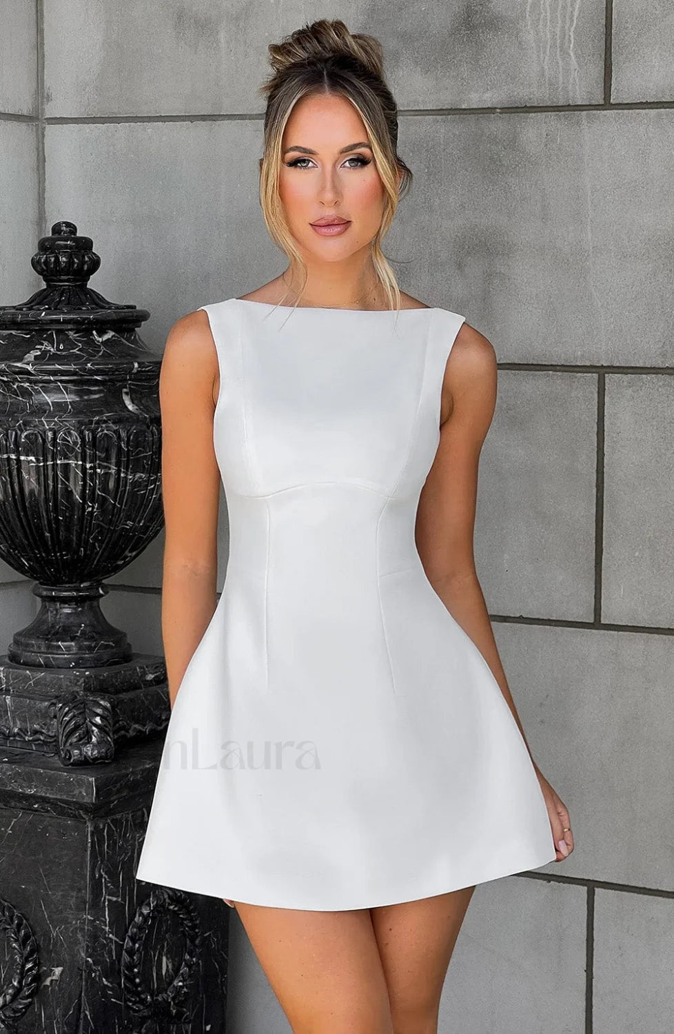 Alana Mini Graceful Dress Ivory S Dress