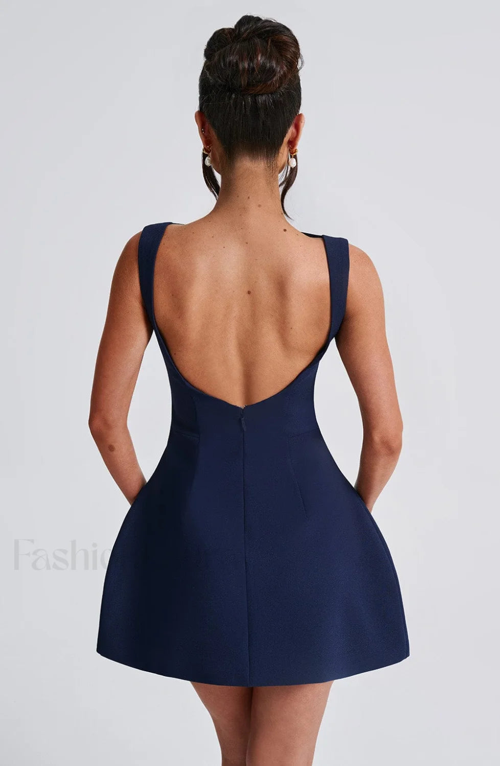 Alana Mini Graceful Dress - Navy Secondary image