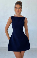 Alana Mini Graceful Dress Navy XS Dress