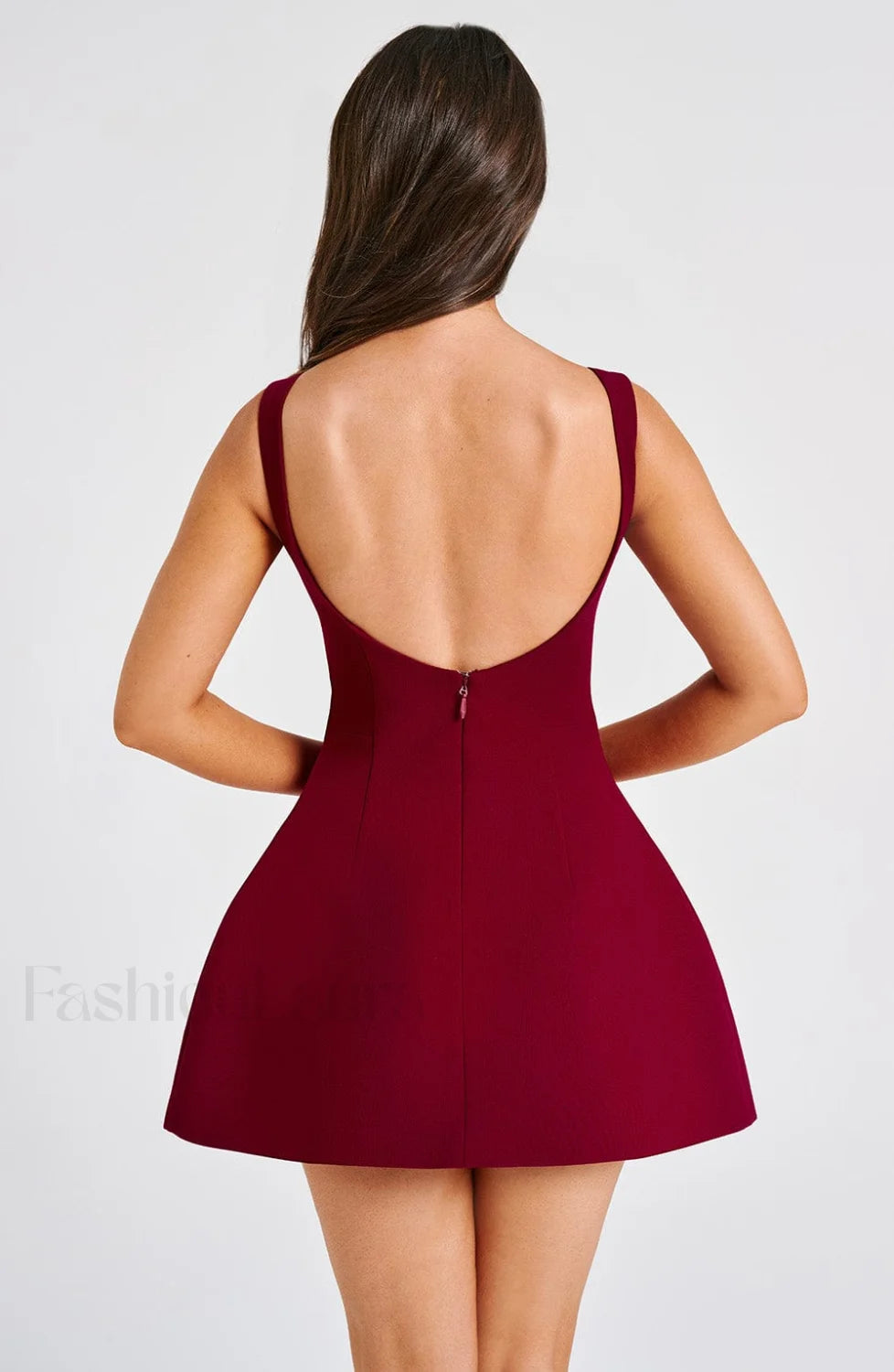 Alana Mini Graceful Dress Wine Dress