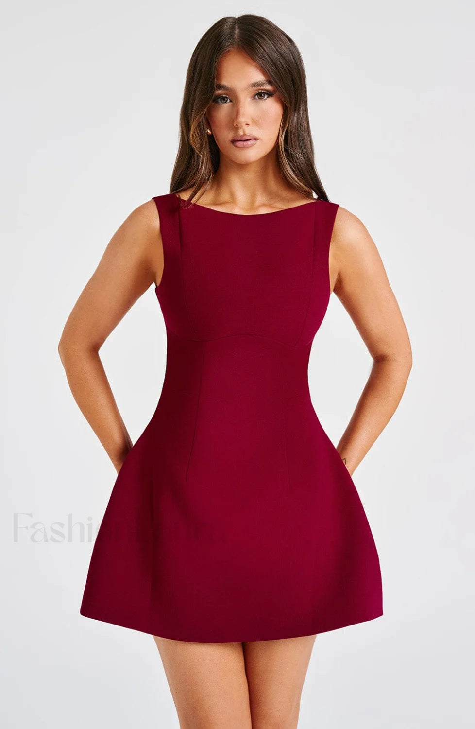 Alana Mini Graceful Dress Wine Dress