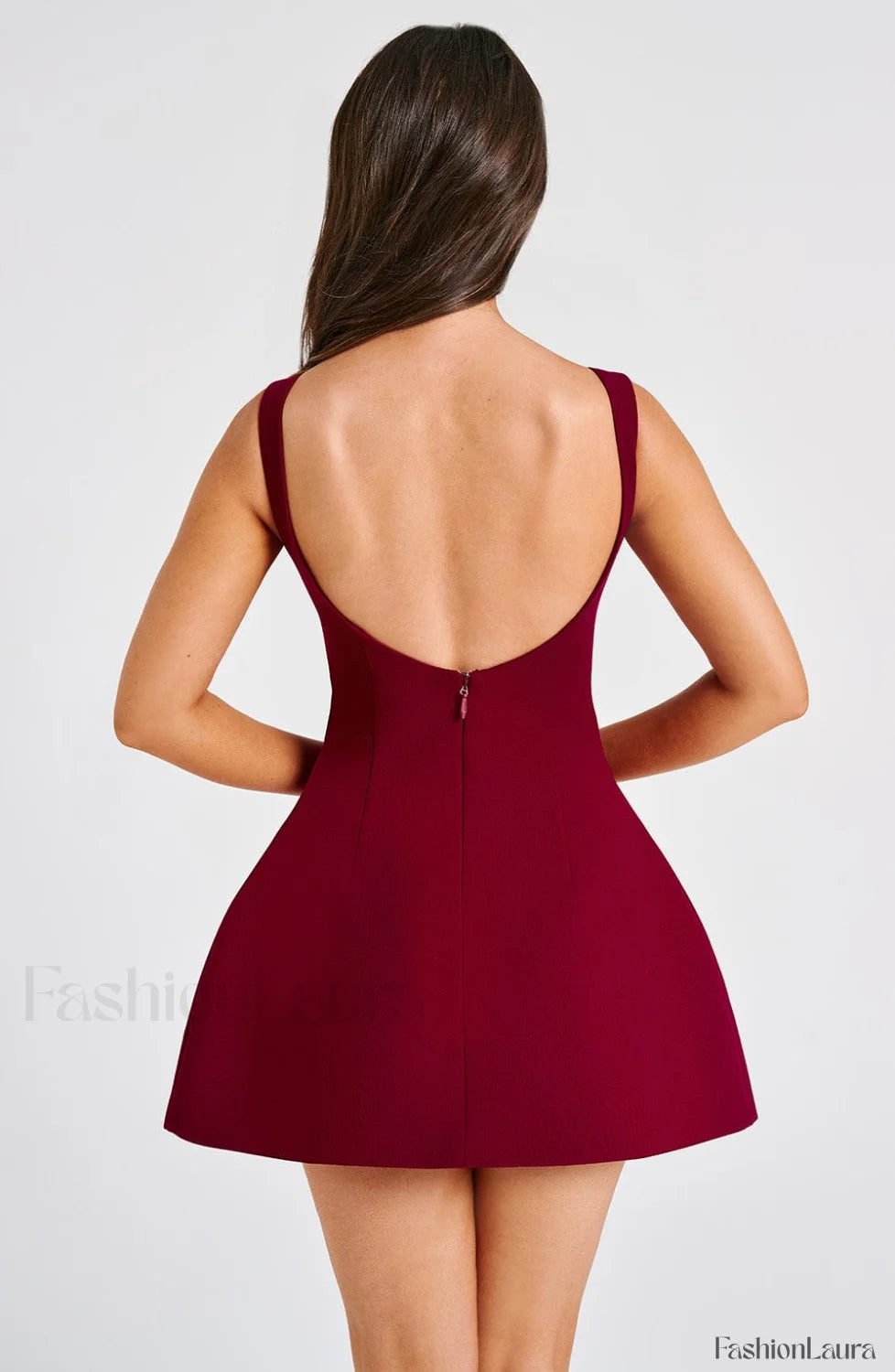 Alana Mini Graceful Dress Wine Dress