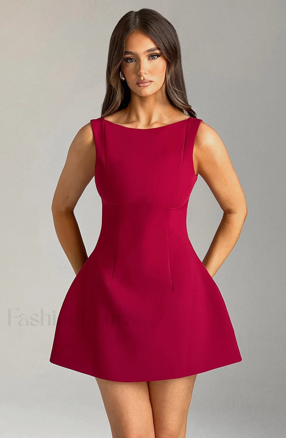 Alana Mini Graceful Dress Wine Dress