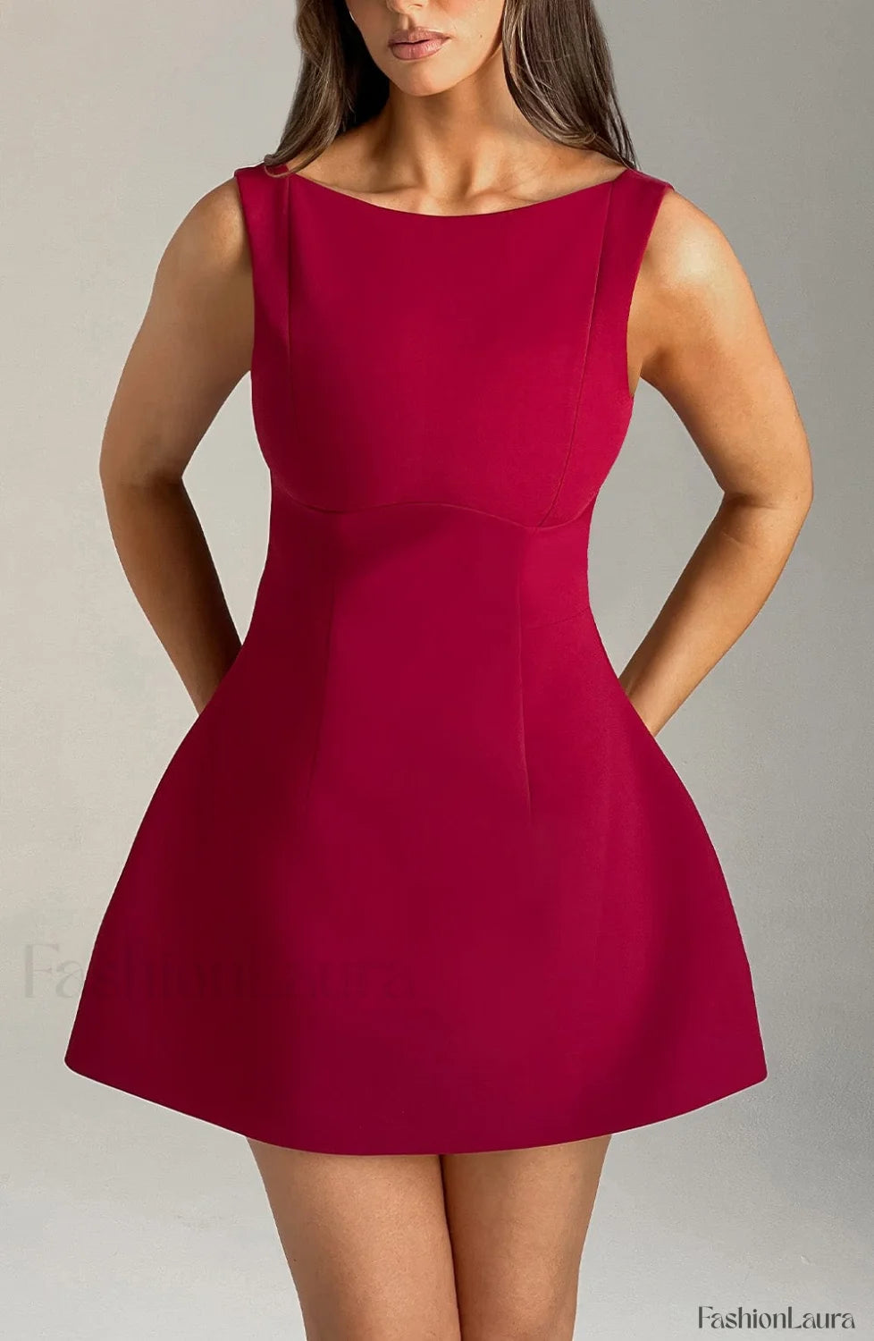 Alana Mini Graceful Dress Wine Dress