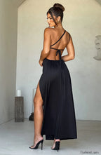 Alecia Maxi Graceful Dress Black Dress