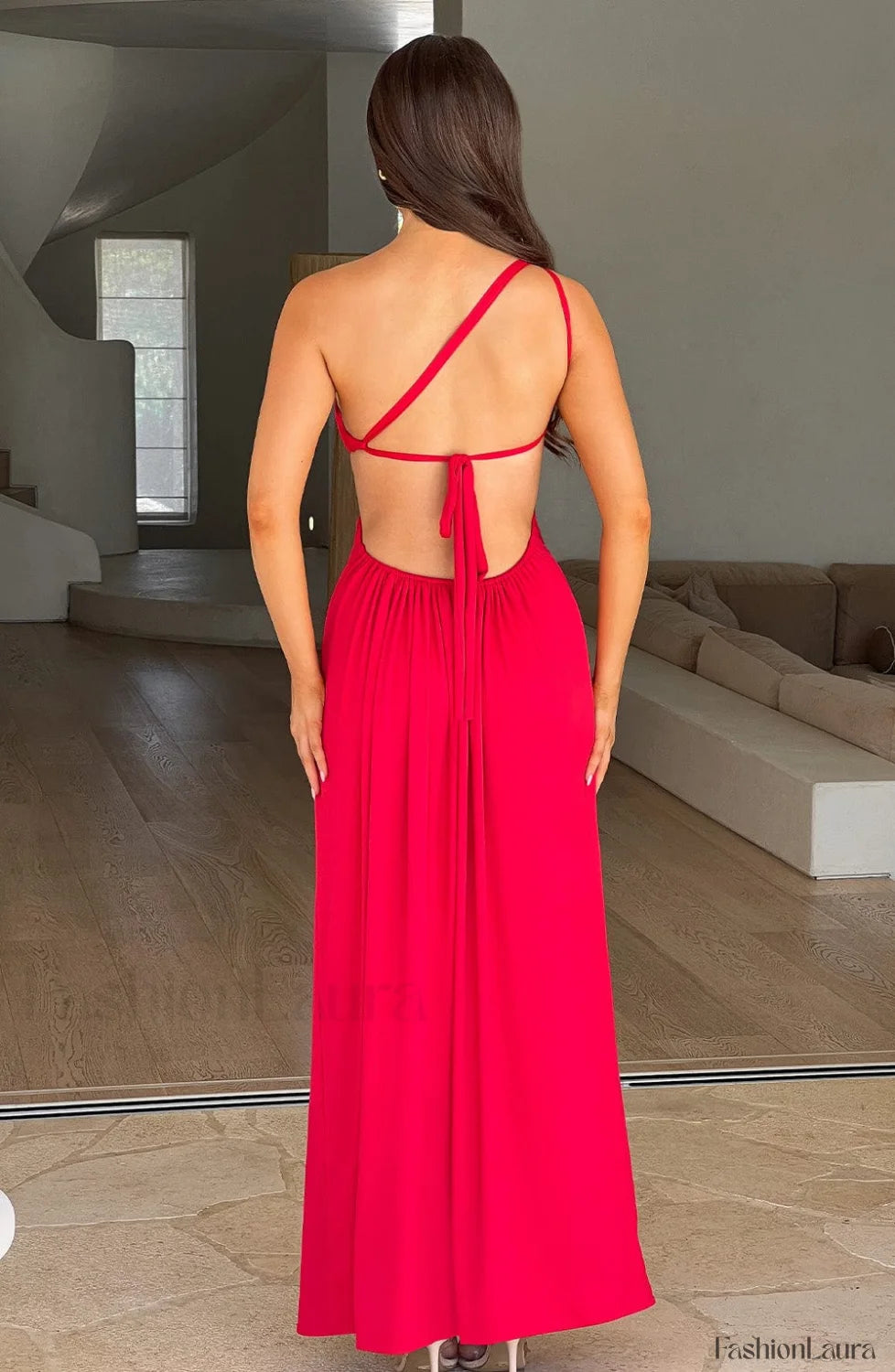 Alecia Maxi Graceful Dress Red Dress