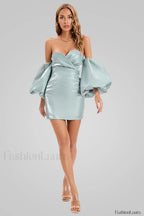 Alexandrine Puff Stylish Sleeve Mini Dress