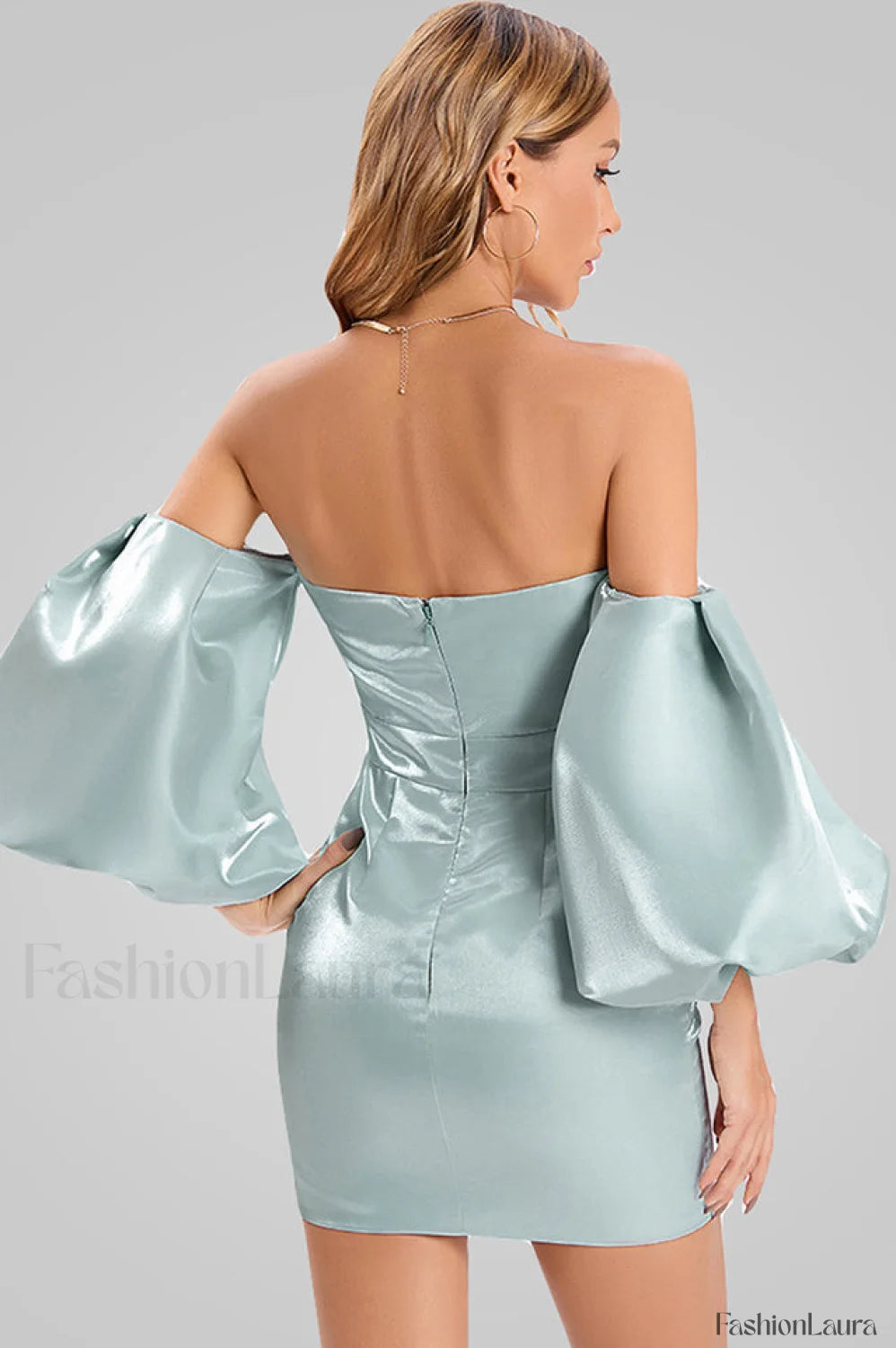 Alexandrine Puff Stylish Sleeve Mini Dress