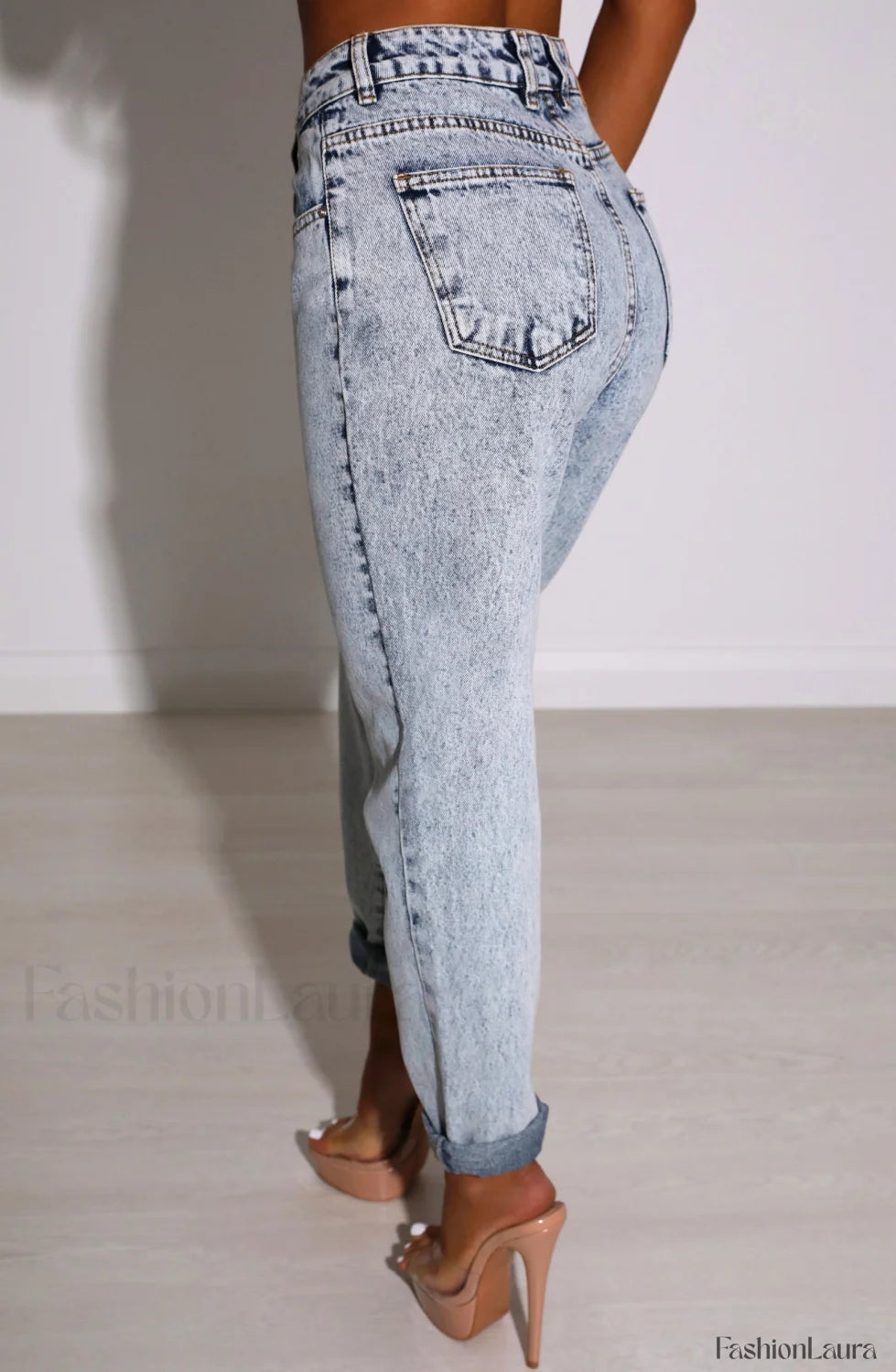 Ali Boyfriend Jeans Trendy Acid Blue Jeans