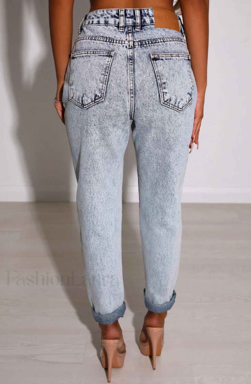 Ali Boyfriend Jeans Trendy Acid Blue Jeans