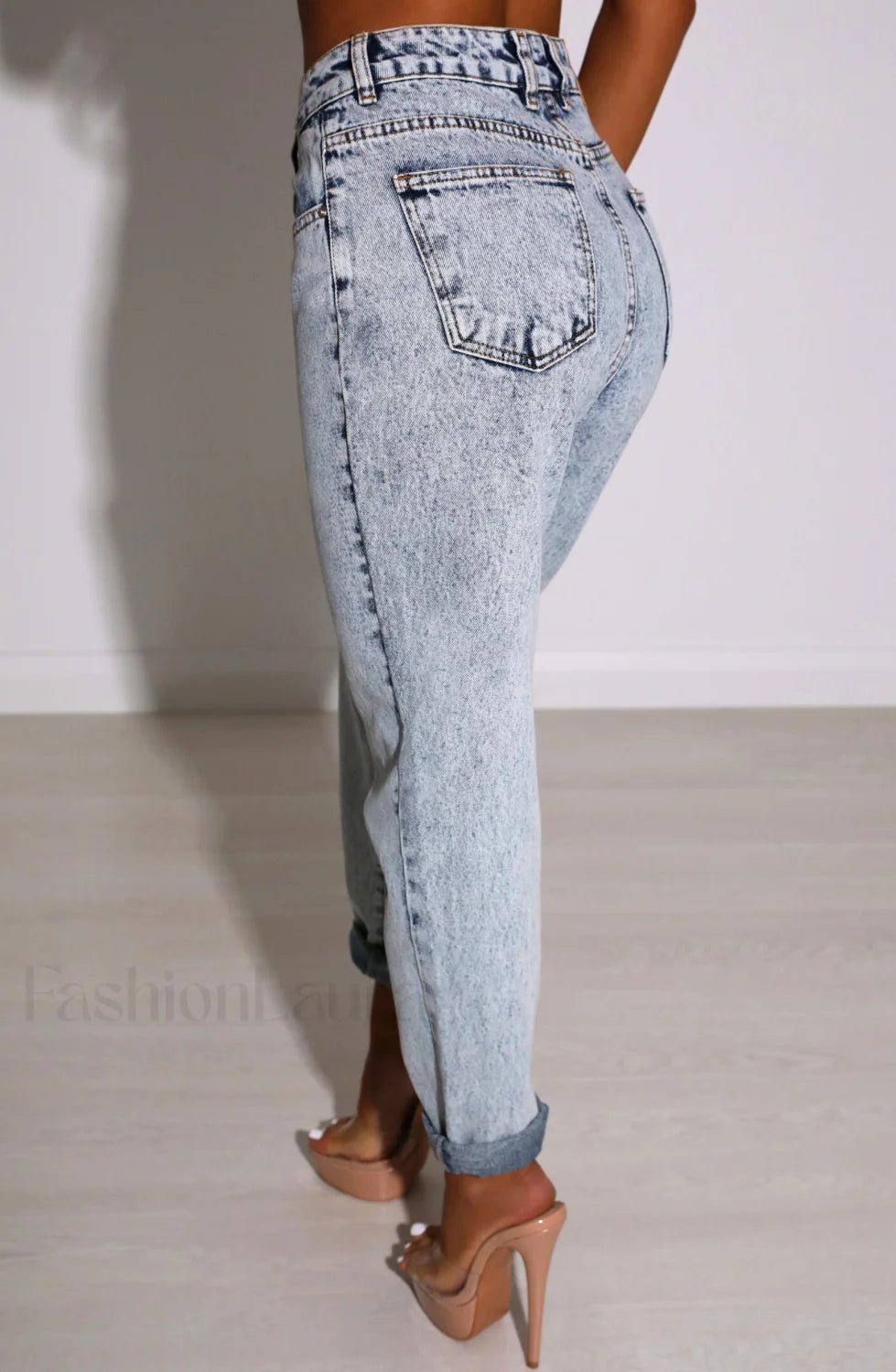 Ali Boyfriend Jeans Trendy Acid Blue Jeans