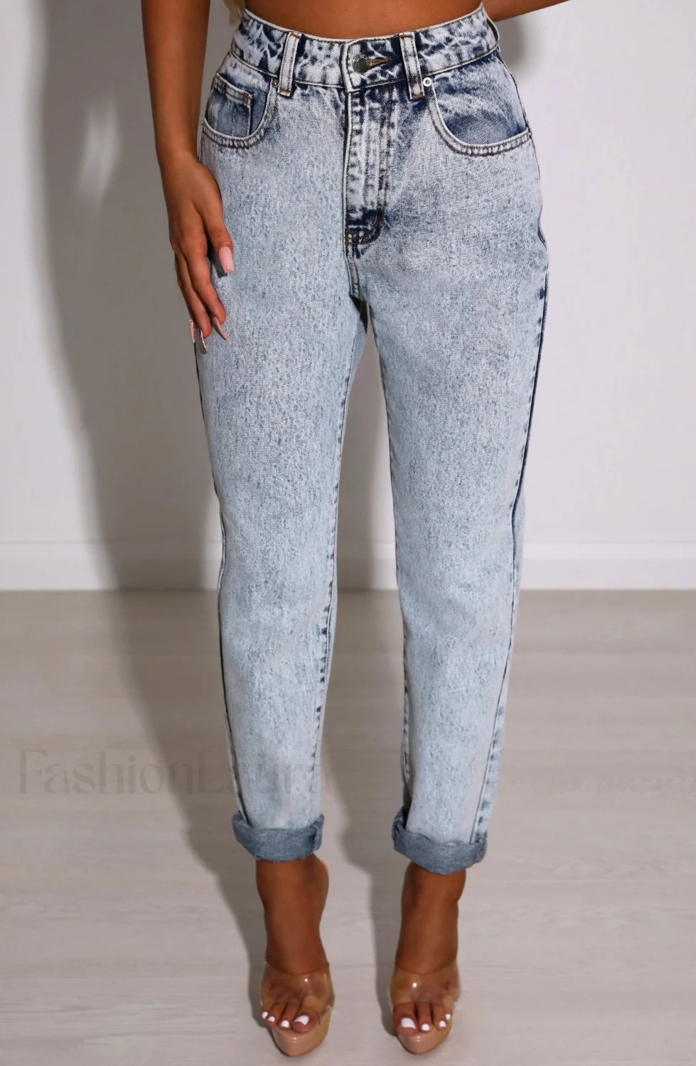 Ali Boyfriend Jeans Trendy Acid Blue Jeans