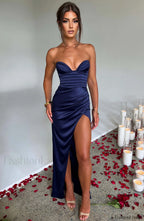 Alianna Maxi Graceful Dress Navy XS Party Dresses L