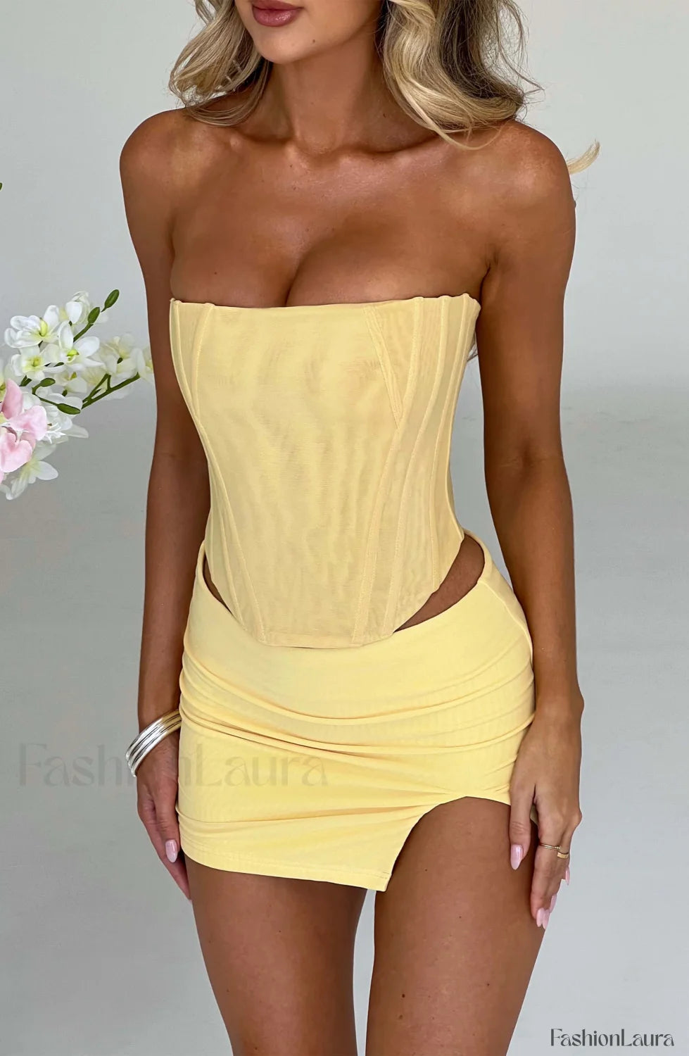 Alina Mini Graceful Skirt Lemon Skirt