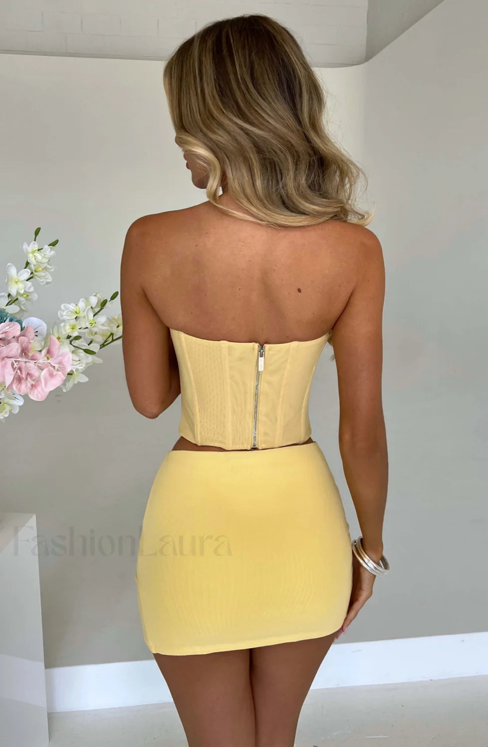 Alina Mini Graceful Skirt Lemon Skirt