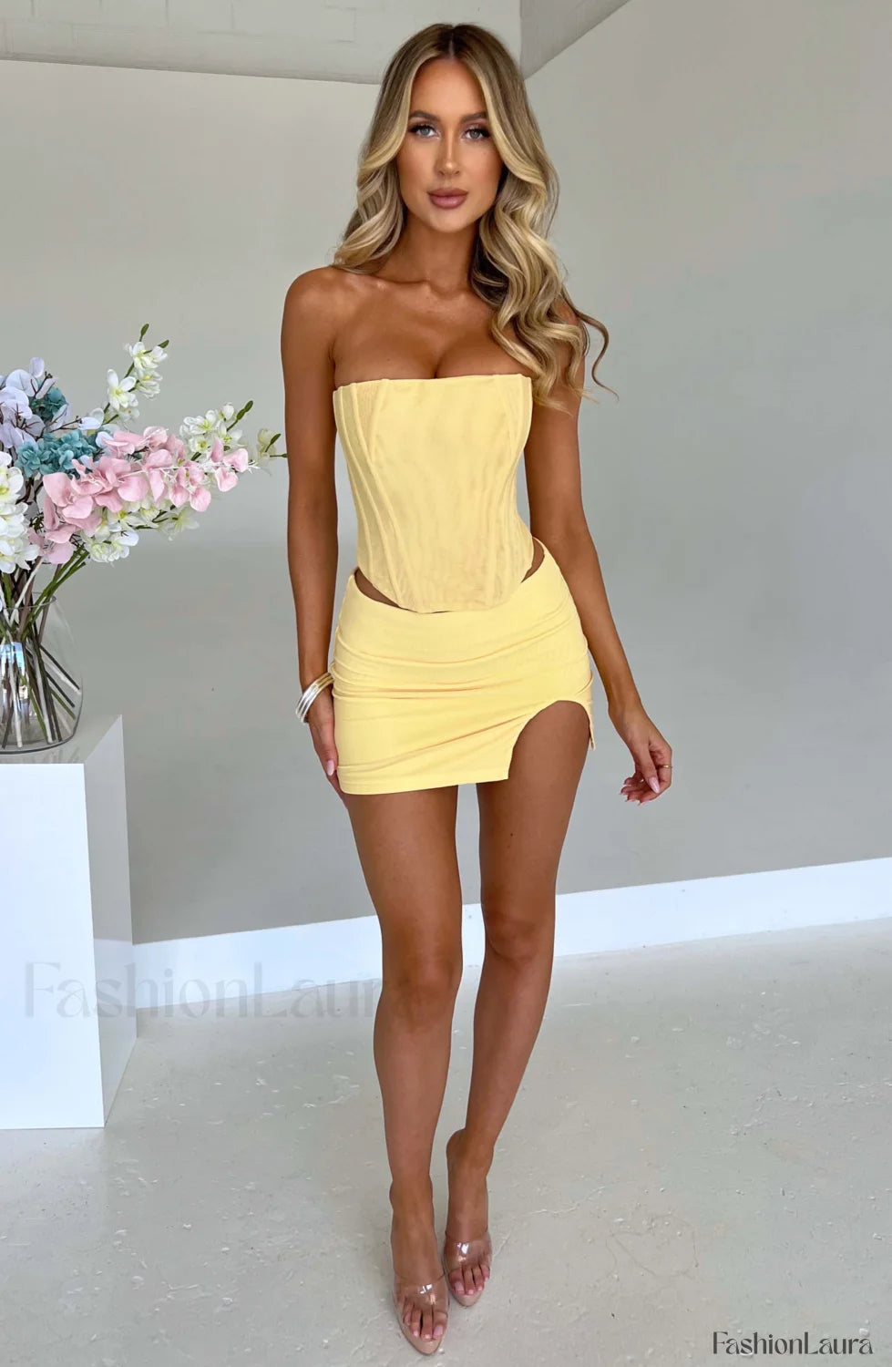 Alina Mini Graceful Skirt Lemon Skirt