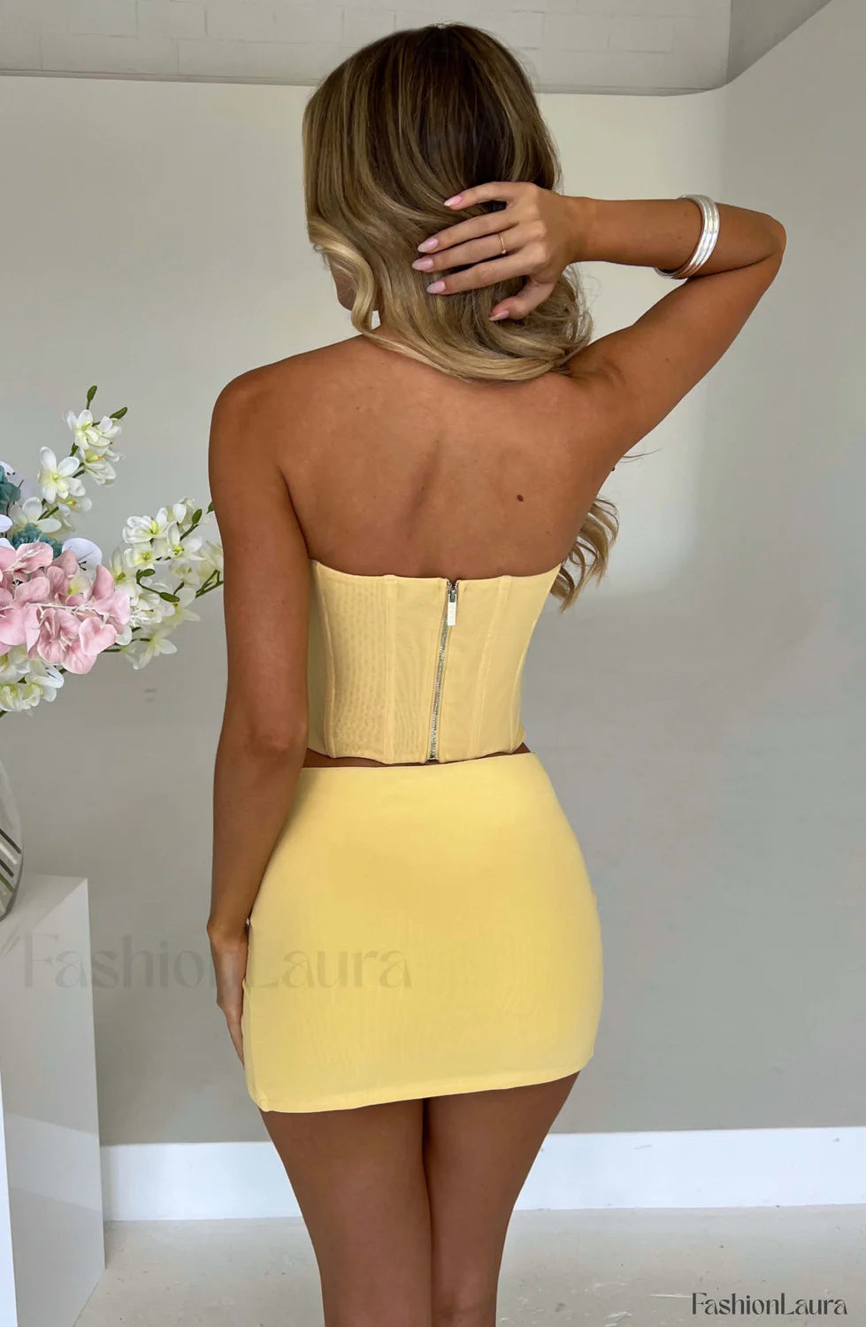 Alina Mini Graceful Skirt Lemon Skirt