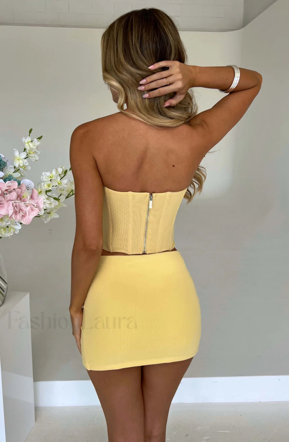 Alina Mini Graceful Skirt Lemon Skirt