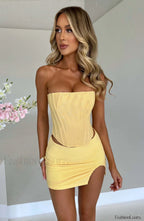 Alina Mini Graceful Skirt Lemon Skirt