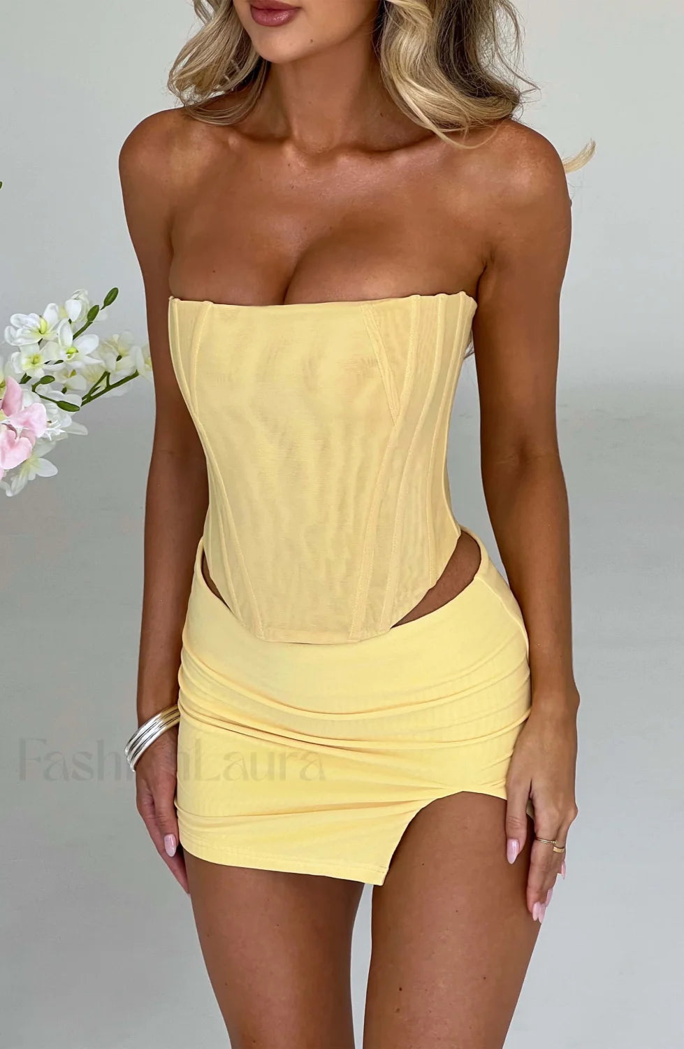 Alina Mini Graceful Skirt Lemon Skirt