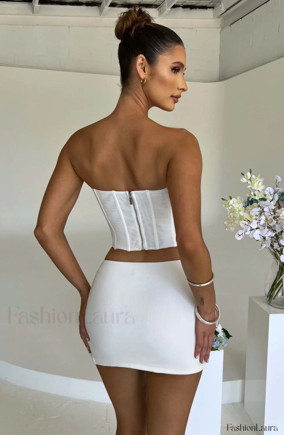Alina Mini Graceful Skirt White Skirt