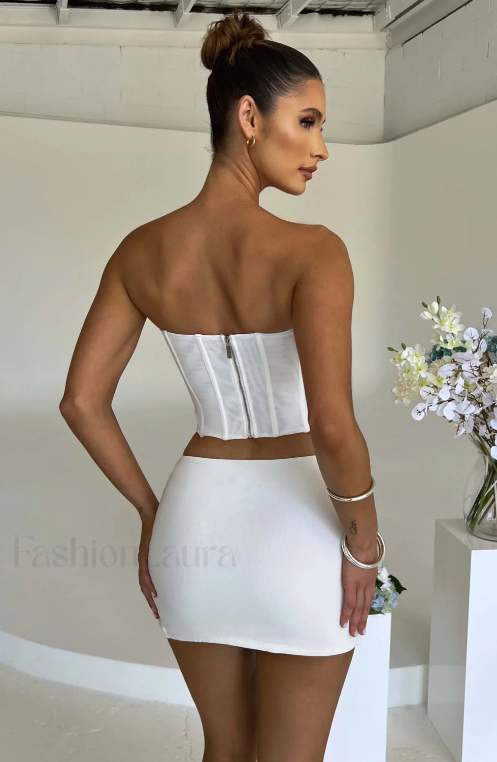 Alina Mini Graceful Skirt White Skirt