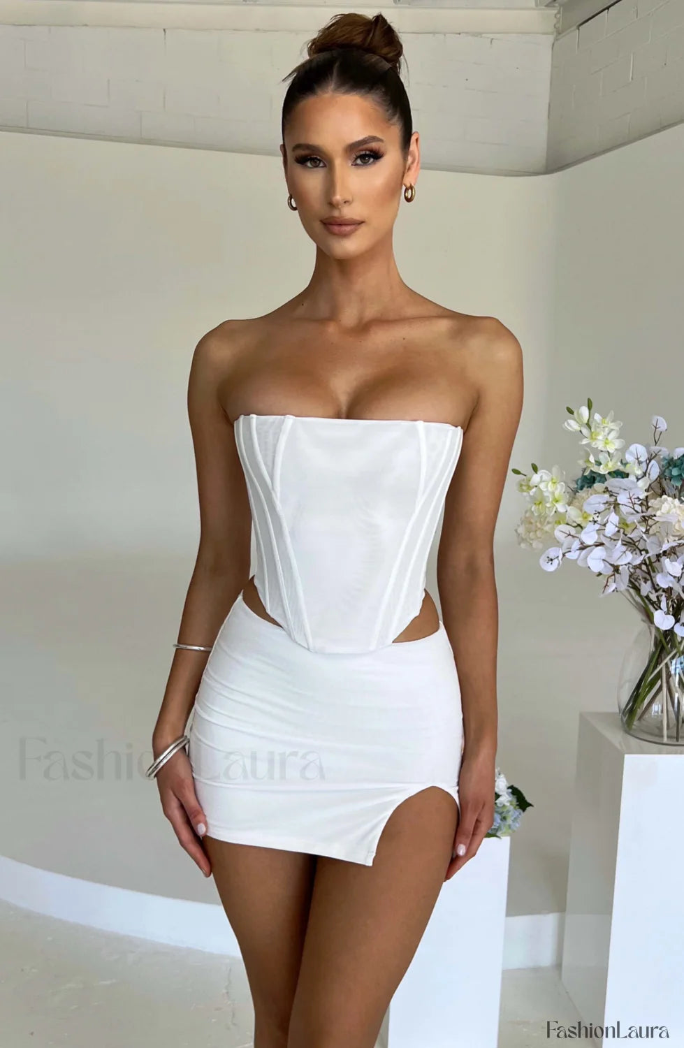 Alina Mini Graceful Skirt White Skirt