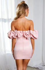 Allie Mini Dress Trendy Baby Pink Dress