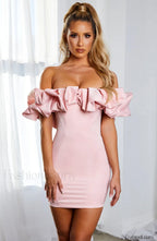 Allie Mini Dress Trendy Baby Pink Dress