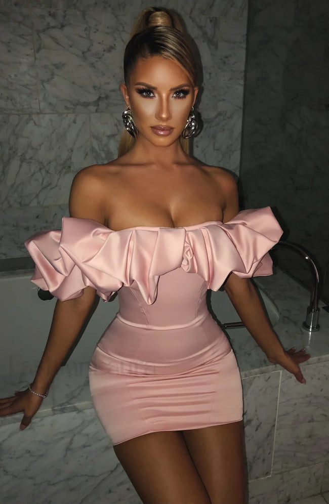 Allie Mini Dress Trendy Baby Pink XS Dress Main image