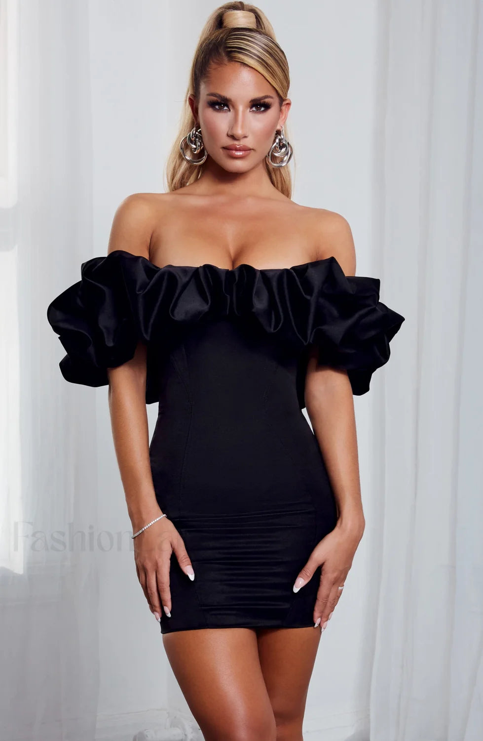 Allie Mini Graceful Dress Black Dress