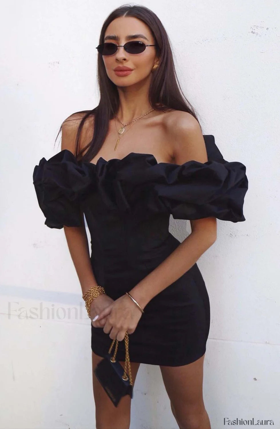 Allie Mini Graceful Dress Black Dress