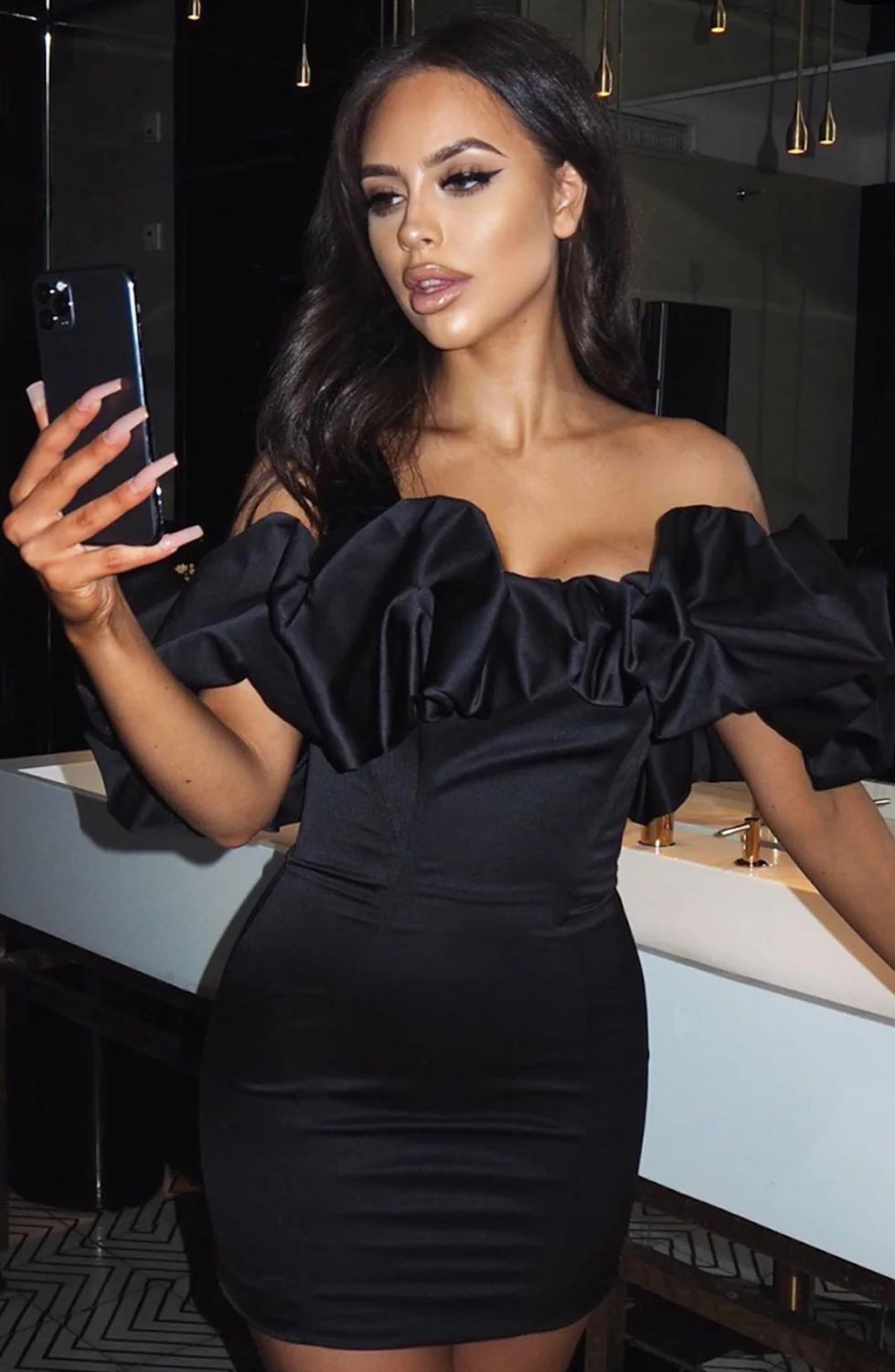 Allie Mini Graceful Dress Black Dress