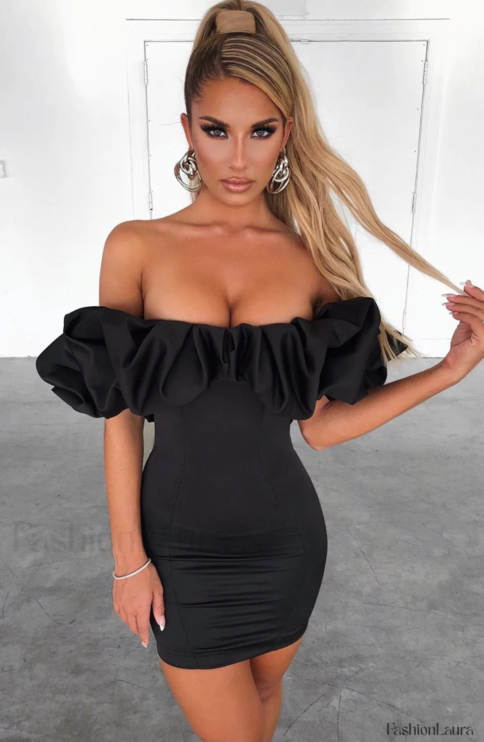 Allie Mini Graceful Dress Black XS Dress