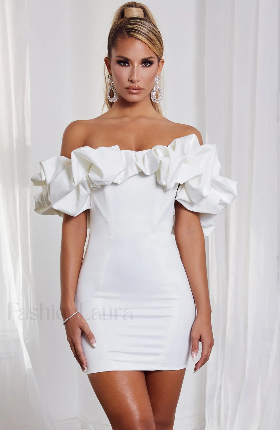 Allie Mini Graceful Dress White Dress