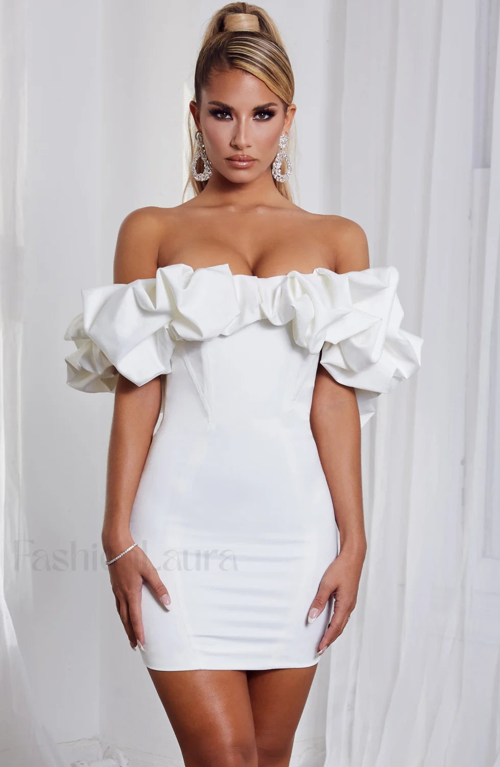 Allie Mini Graceful Dress White Dress