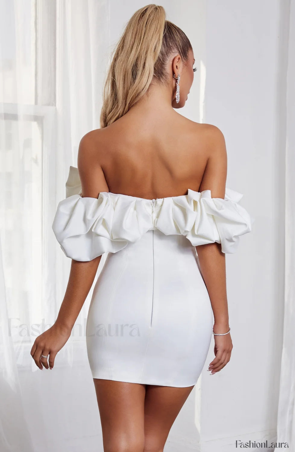 Allie Mini Graceful Dress White Dress