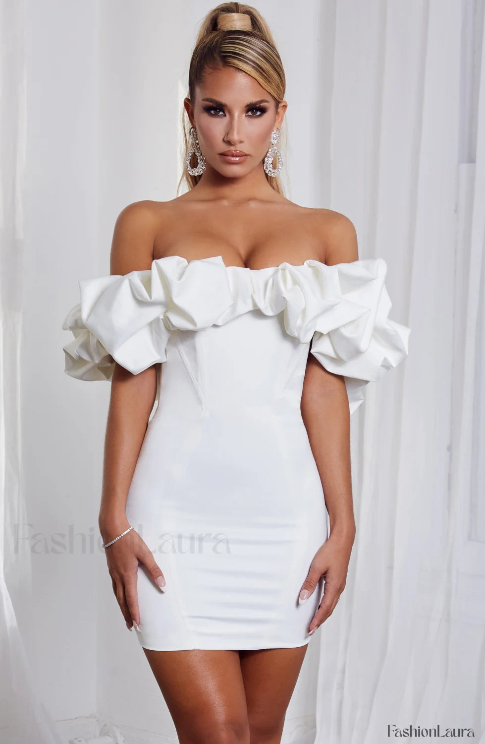 Allie Mini Graceful Dress White Dress