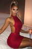 Allissa Mini Dress Trendy Red Sparkle XS Dress